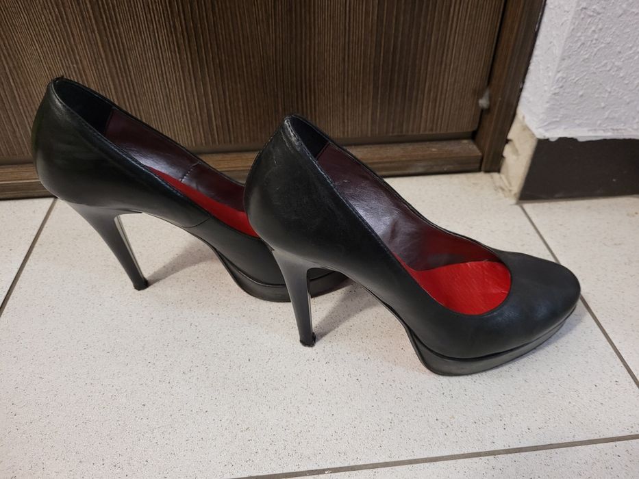 Szpilki buty czarne 39 fabio febrizi włoski styl