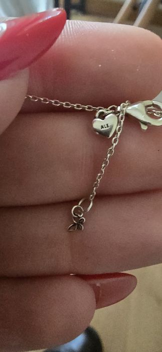 Conjunto colar e brincos pandora em prata