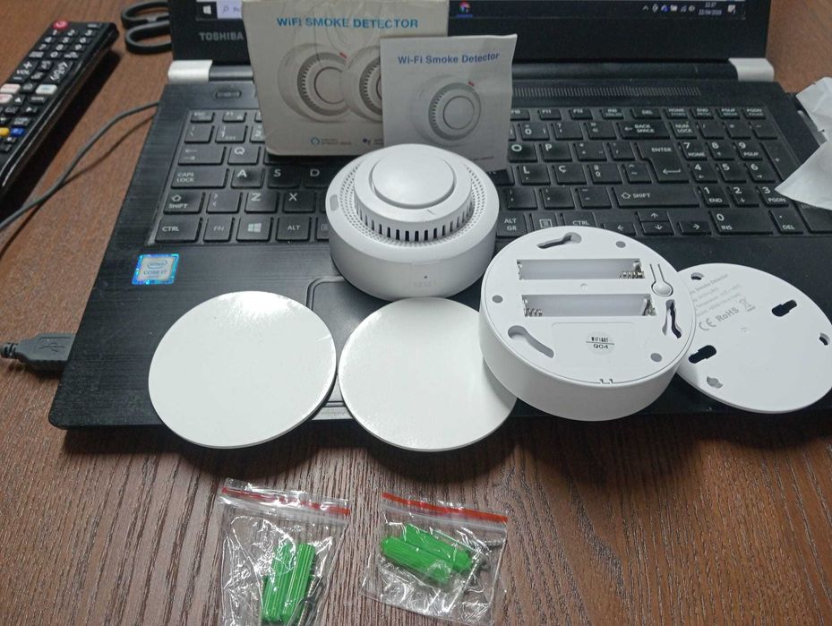 Pack 2 Detetores de Fumo Inteligentes Tuya Smart Wi-Fi