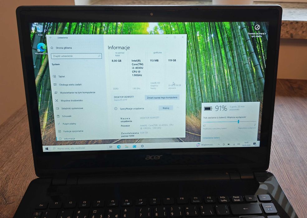 Dotykowy ACER E14 Touch 14"/i3/SSD