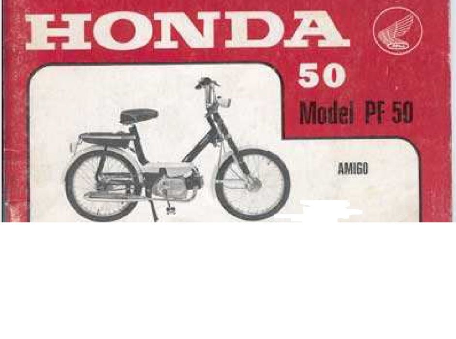 Yellow Technical Manual or Parts List for Honda PF50 Amigo, R, Novio Red64584569036290120