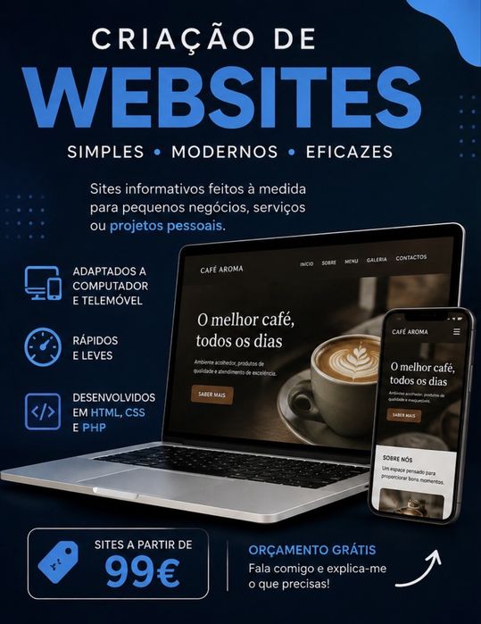 Criação de Sites Simples para Negócios | HTML, CSS e PHP