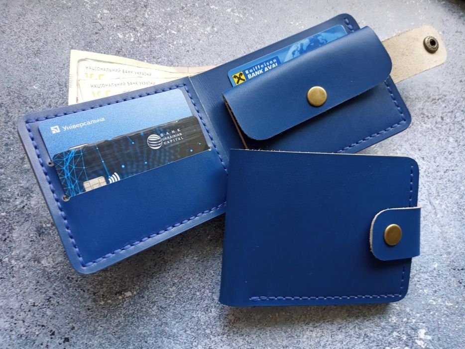 Компактний шкіряний гаманець портмоне зажим кожаный кошелек бумажник