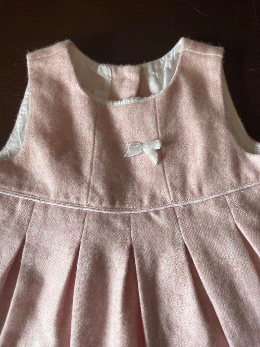 Vestido rosa de lã da Chicco 9 meses