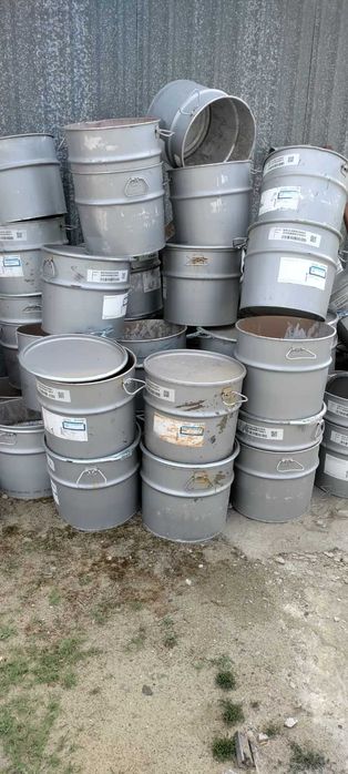 Єврокуб, Бочка 1000л б/в. Відро металеве 25л б/в з кришкою під хомут