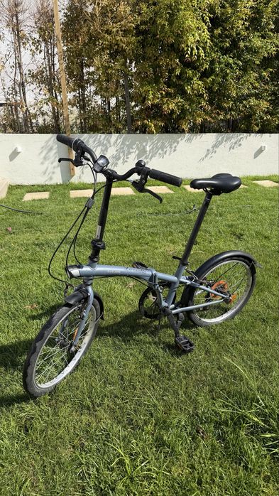 BTWIN Bicicleta Dobrável Fold 120 Cinzento Decathlon