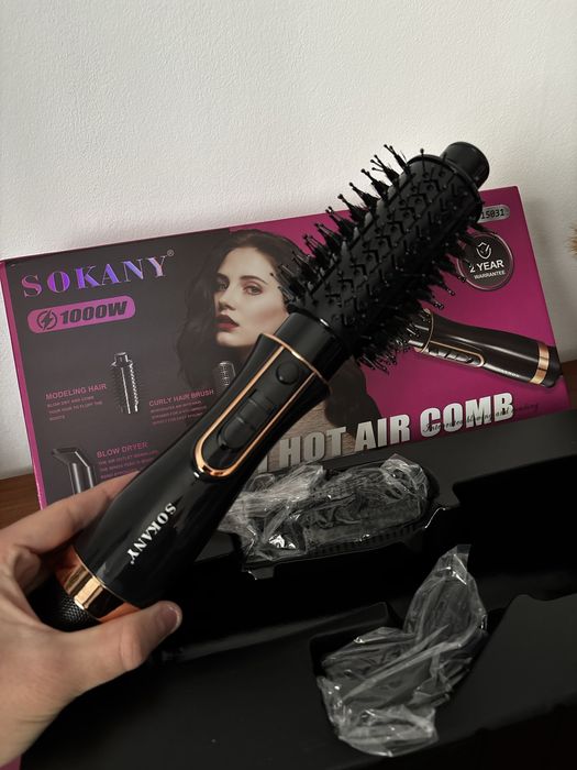 Escova modeladora multifuncional SOKANY 3 em 1 Hot Air Comb