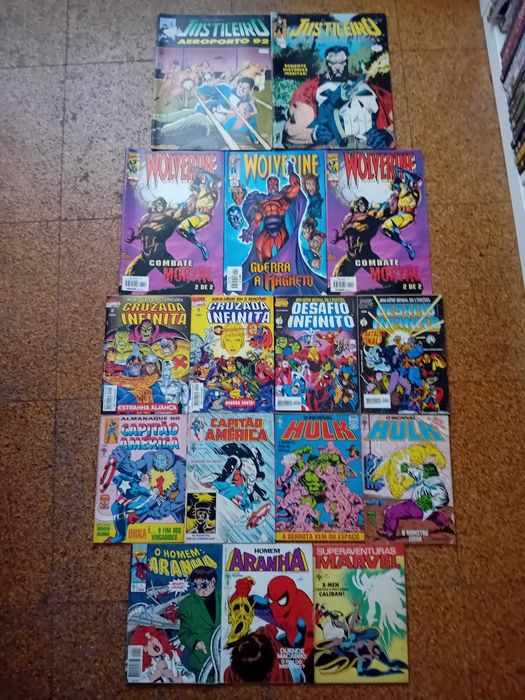 Comics e BD's antigos Marvel e DC, editoras Devir e Abril