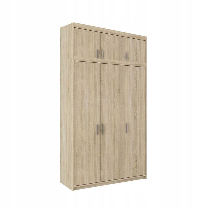 SZAFA ELENA 3D wysoka szafa 3 drzwiowa 135, wys. 245 cm Biała