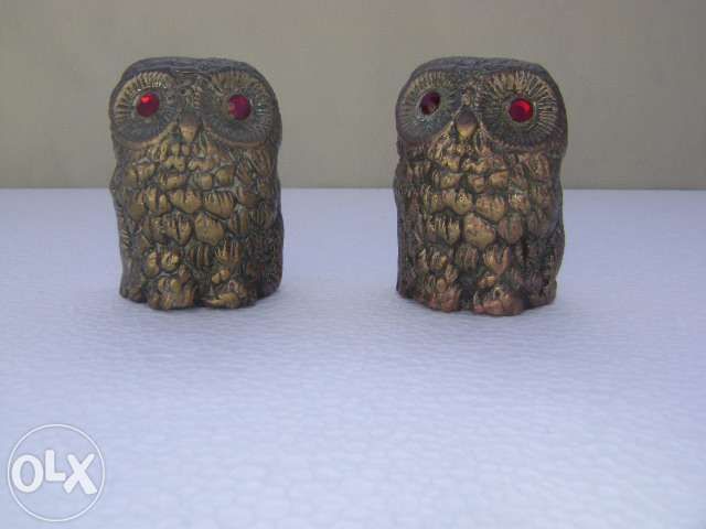 Peças de Decoração - par de mochos - antiguidades