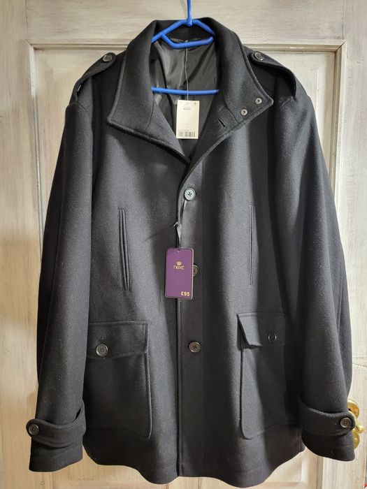 PŁASZCZ XL Next Męski Wełnianany czarny. Nowy piękny!