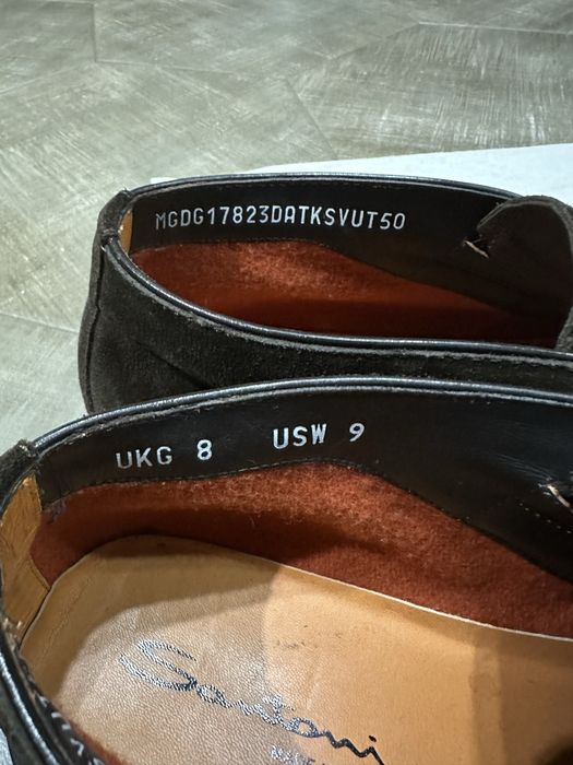 Замшевые лоферы Santoni