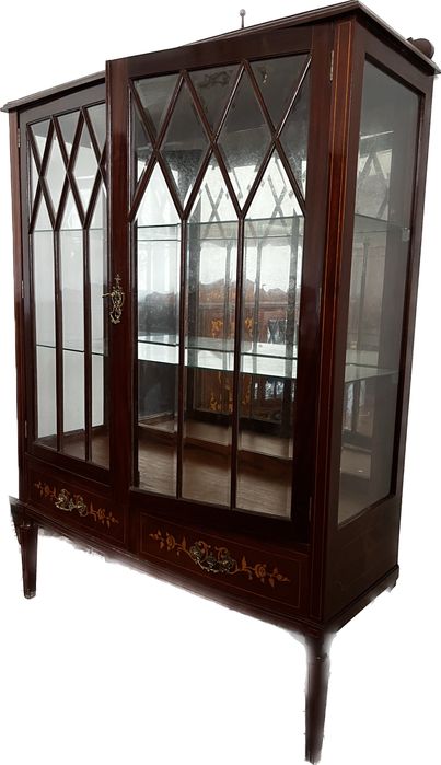 Conjunto 3 móveis de sala de cerejeira, estilo francês, embutidos
