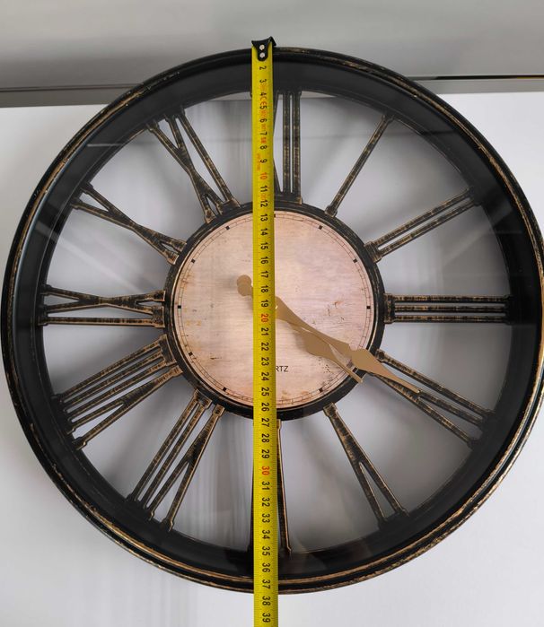 Zegar ścienny w stylu retro, 40 cm, nietykający