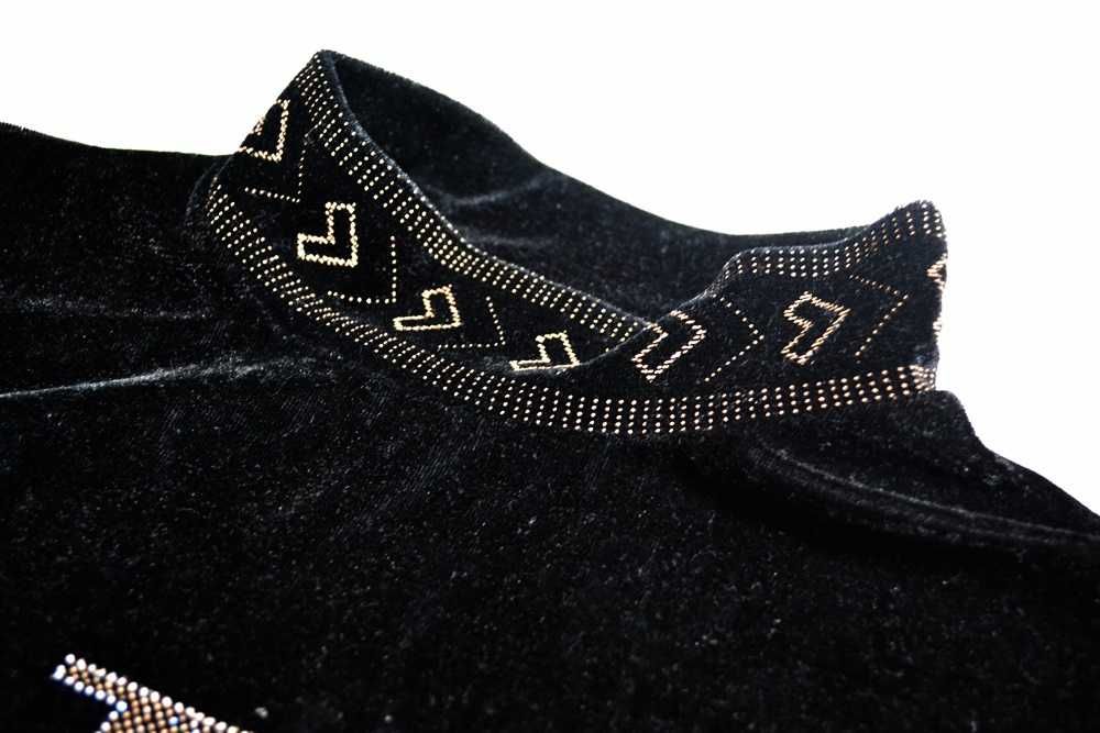 Welurowa bluzka Calvin Klein złoty napis elegancka S M