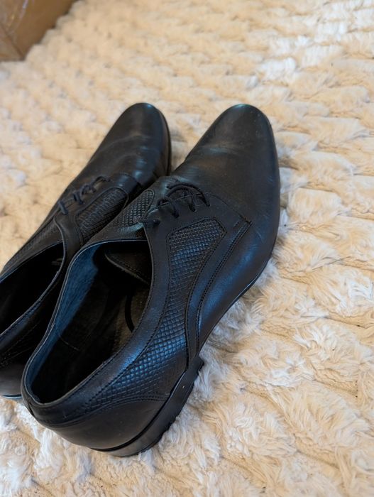 Buty eleganckie męskie czarne 38