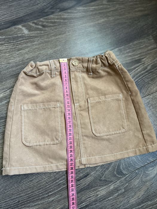 Шкільна спідниця hm, Коричнева спідниця hm zara, трендова бежева коричнева спідничка hm, спідниця мікрозамш hm