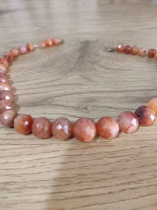 Бусы агат  винтаж 45см