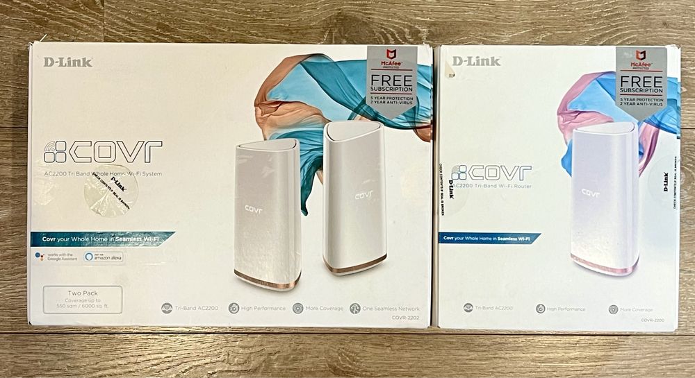 D-Link COVR-2200 AC2200 System mesh 3 x wezly