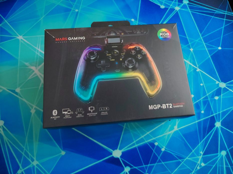 Mars Gaming MGP-BT2, Gamepad Bluetooth 5.0, RGB Neon