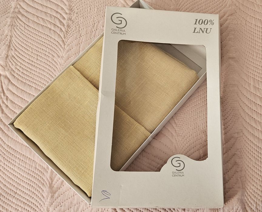 Obrus lniany 100% len, 150x150cm