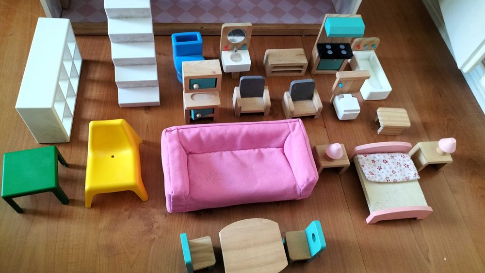 Casa de bonecas grande Imaginarium + móveis
