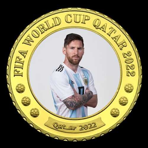Moeda comemorativa - Messi Mundial 2022 (Argentina)