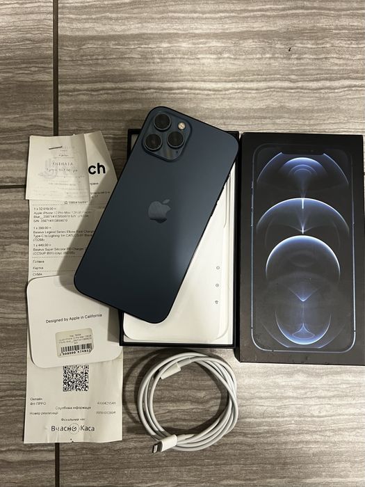 Apple iPhone 12 Pro Max 128 Gb Pacific Blue 16 500 грн. Мобільні
