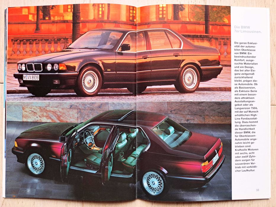 BMW Program 1994 - 3 E36, 5 E34, 7 E32, 8 E31 - prospekt 46 str. BDB