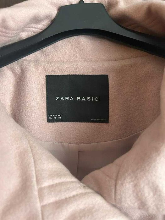 Kurtka Budrysówka Zara Basic - XL (42) - Wełna - Pudrowy Róż