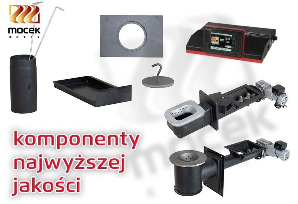 Kocioł piec Mocek z podajnikiem 20 kw 5 klasa ekogroszek pellet drewno
