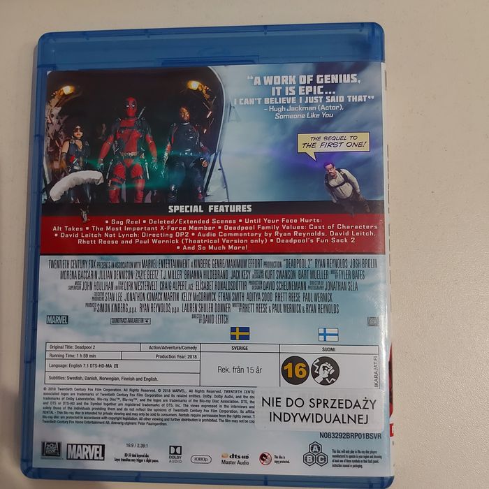 Film na blu-ray Deadpool 2 jak nowy