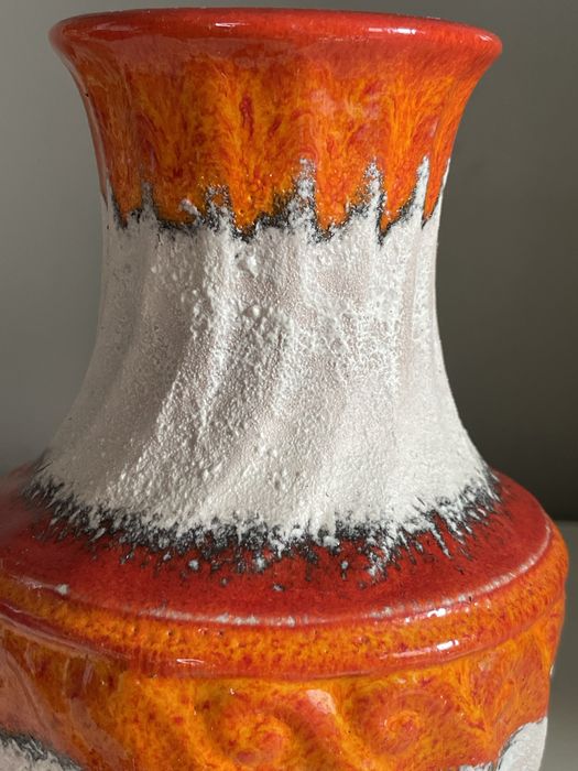 Ceramiczny wazon Carstens Fat Lava. Stara ceramika West Germany.