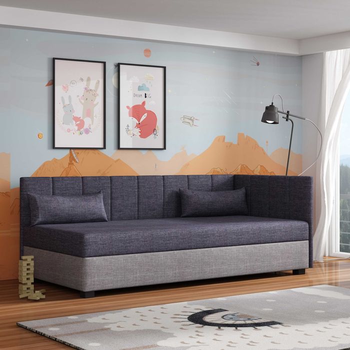 Tapczan z materacem pojedynczy Łóżko jednoosobowe Wersalka młodzieżowa