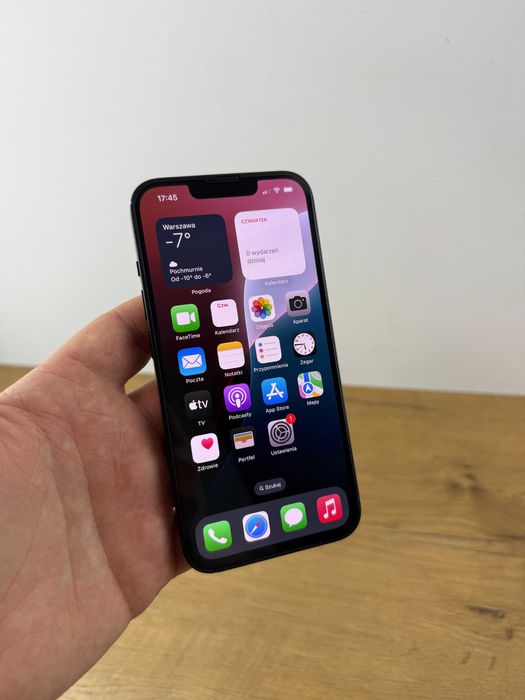 1555. Telefon Apple Iphone 14 128GB Czarny, 100% sprawny. 100% BATERII. ZADBANY