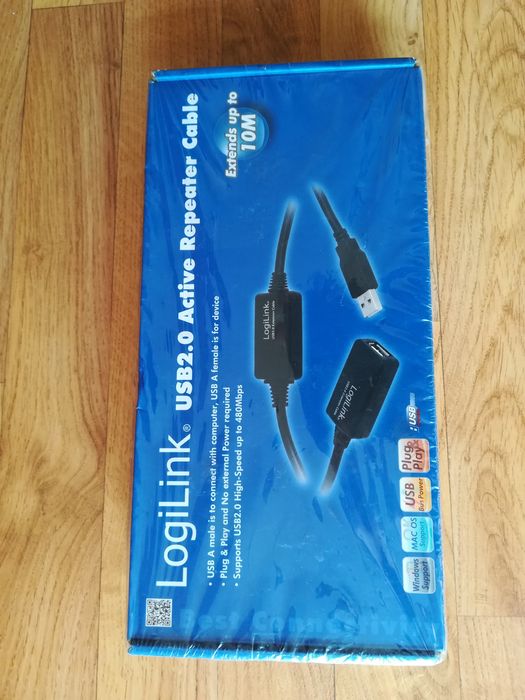 Kabel USB 2.0 z aktywnym wzmacniaczem sygnału dł. 10m.