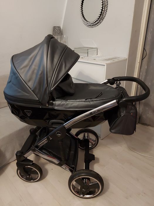 Wozek 3w1 junama diamond fluo 05 grafitowy ekoskóra wysyłka +cybex
