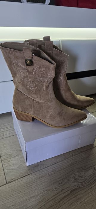 Botki kowbojki khaki