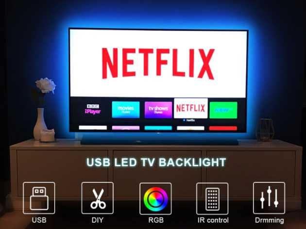 Fita LED controlo musica envio grátis