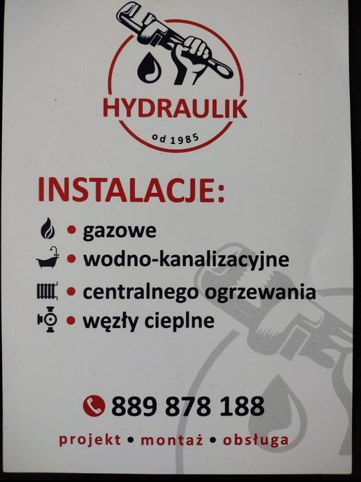 Hydraulik woda kanalizacja gaz ogrzewanie podłogowe
