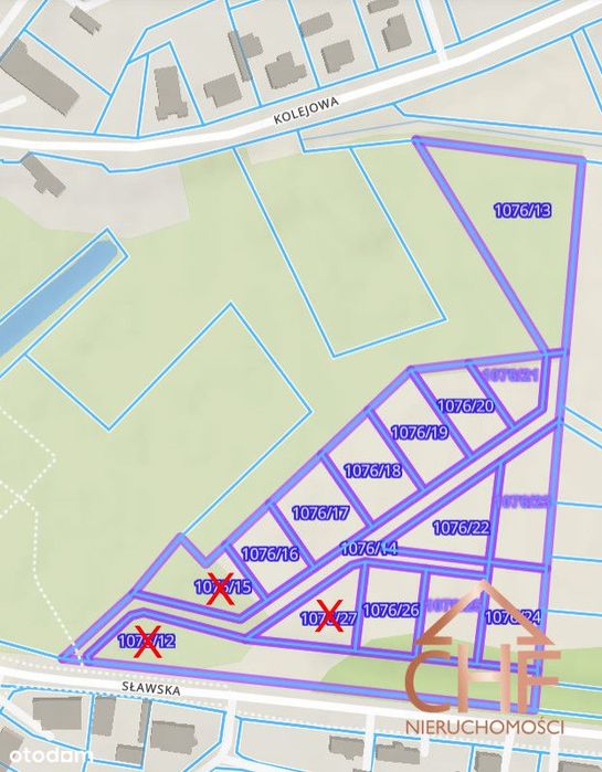 12 działek w Bojadłach z WZ przy parku - Widok 4