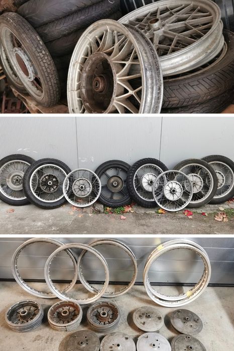 Koła szprychowe, aluminiowe śnieżynki, bęben, tarcza BMW r75 r80 r100