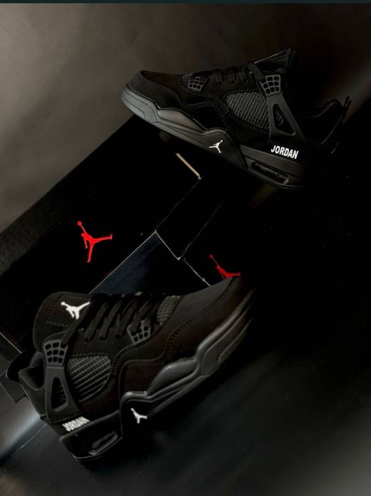 Nike Air Retro Jordan 4 black cat кроссовки Джордан 4