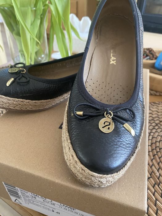 rylko 38 czarne mokasyny skóra