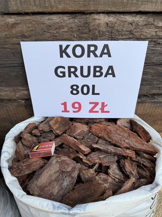 Kora sosnowa 80l trzy frakcje Droba Średnia Gruba .Transport