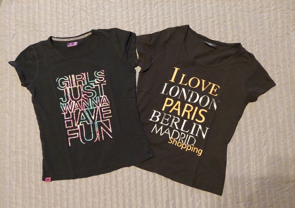 Zestaw czarnych T-shirt 4f i Gina Benotti rozmiar M