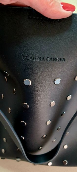 Сумка-шотер чорна Claudia Canova шкіра