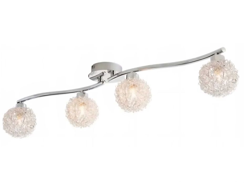 Lampa sufitowa wisząca + 2 kinkiety klosz kula 6 x G9