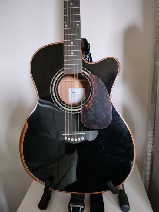 Gitara akustyczna Harley Benton CLC-650SM-CE BK solid wood