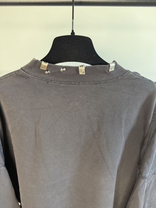 Balenciaga Pierced Round Sweatshirt Bluza Oversized Kolczyki Unisex L